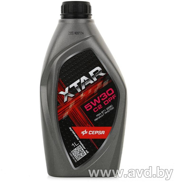 Купить Моторное масло CEPSA XTAR C2 DPF 5W-30 1л в Минске.