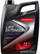 Купить Моторное масло Champion Life Extension HM 5W-40 1л в Минске.