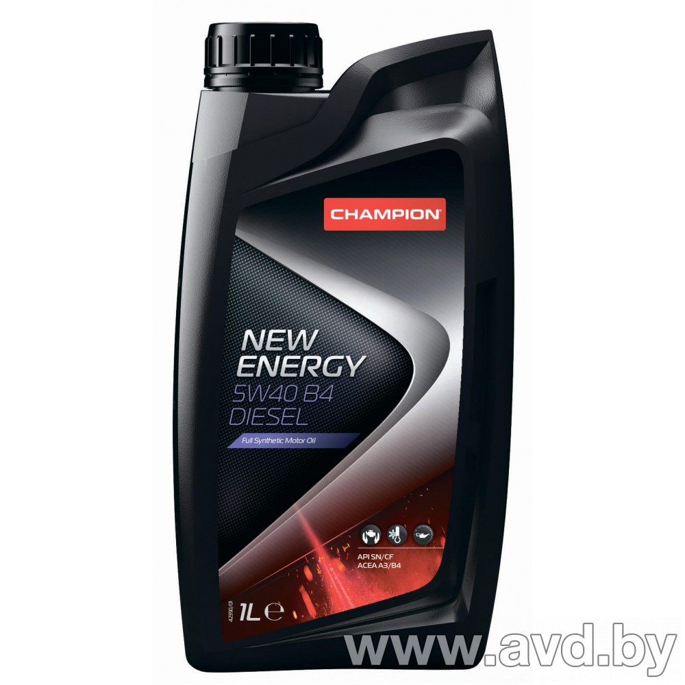 Купить Моторное масло Champion New Energy 5W-40 B4 Diesel 1л в Минске.