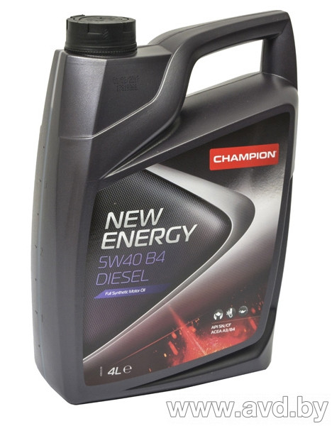 Купить Моторное масло Champion New Energy 5W-40 B4 Diesel 4л в Минске.