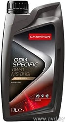 Купить Моторное масло Champion OEM Specific MS-BHDI 0W-30 1л в Минске.