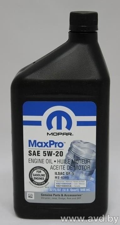 Купить Моторное масло CHRYSLER 5W-20 (68218890CA) 1л в Минске.