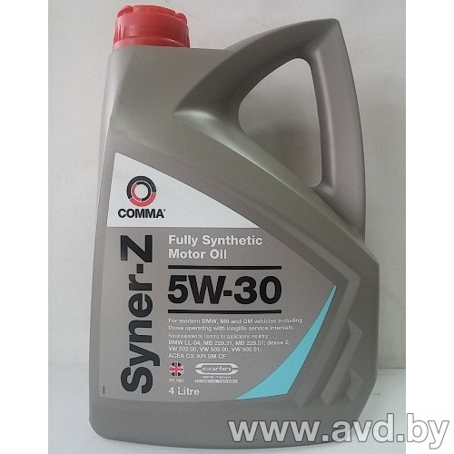 Купить Моторное масло Comma Syner-Z 5W-30 4л  в Минске.