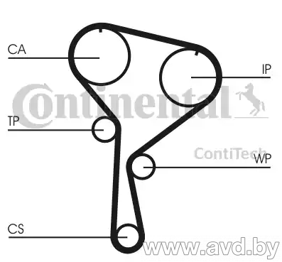 Купить Комплекты ГРМ Contitech с помпой CT1035WP1  в Минске.