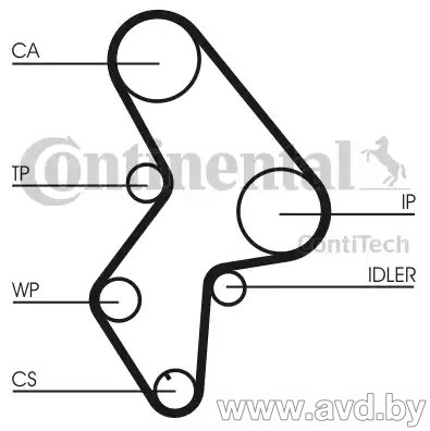Купить Комплекты ГРМ Contitech с помпой CT1061WP1  в Минске.