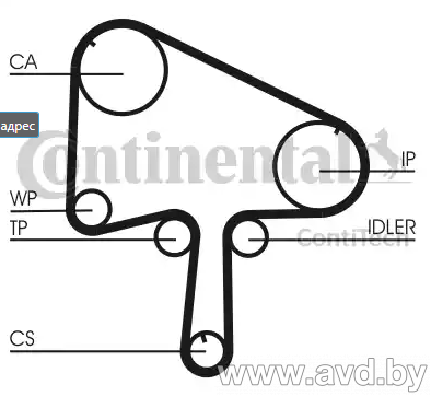 Купить Комплекты ГРМ Contitech CT1133K2  в Минске.