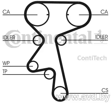 Купить Комплекты ГРМ Contitech с помпой CT873WP2  в Минске.