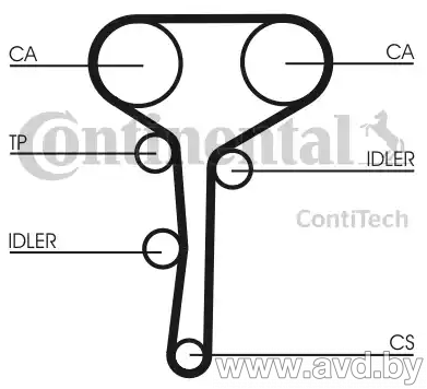 Купить Комплекты ГРМ Contitech CT977K1  в Минске.