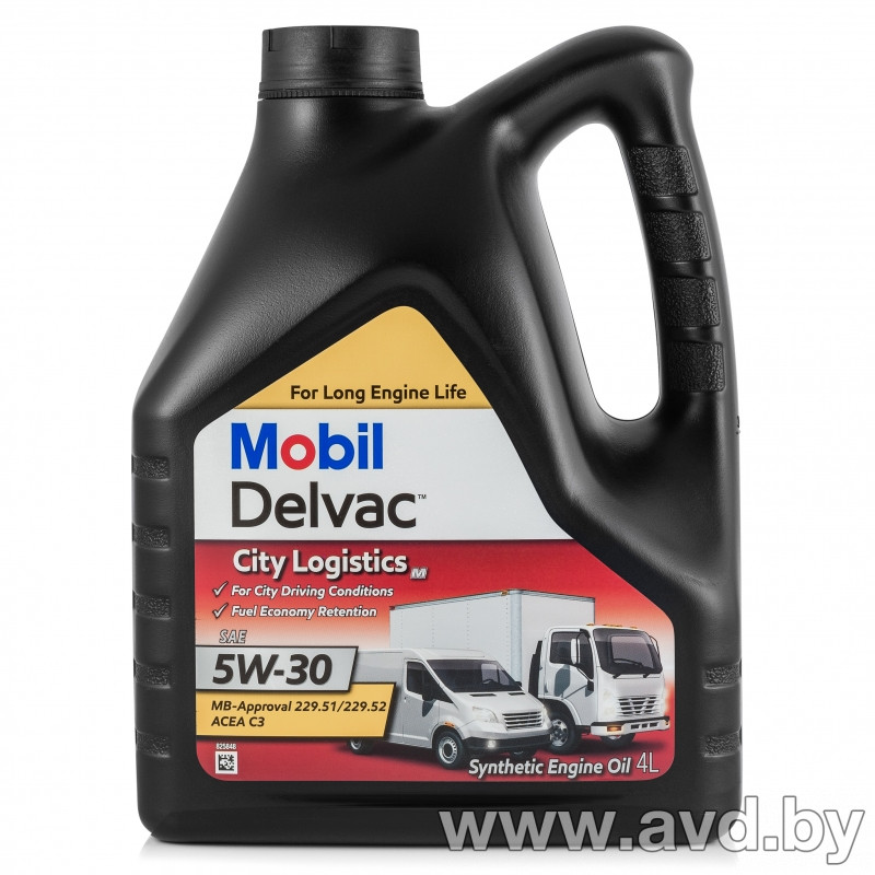 Купить Моторное масло Mobil Delvac City Logistics M 5W-30 4л в Минске.