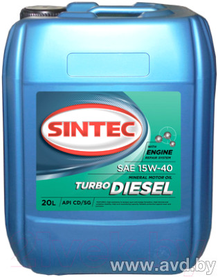 Купить Моторное масло SINTEC Diesel 15W-40 20л  в Минске.