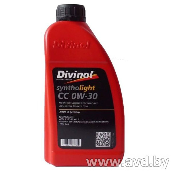 Купить Моторное масло Divinol Syntholight CC 0W-30 1л в Минске.