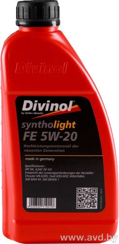 Купить Моторное масло Divinol Syntholight FE 5W-20 1л [49370-1]  в Минске.