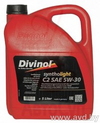 Купить Моторное масло Divinol Syntholight С2 5W-30 5л в Минске.
