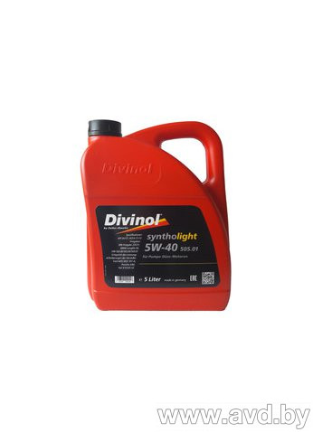 Купить Моторное масло Divinol Syntholight Top 5W-40 5л в Минске.