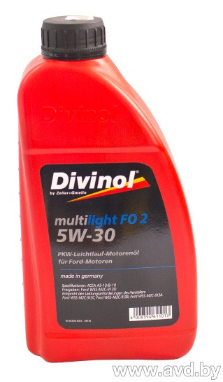 Купить Моторное масло Divinol Multilight FO 2 5W-30 1л в Минске.