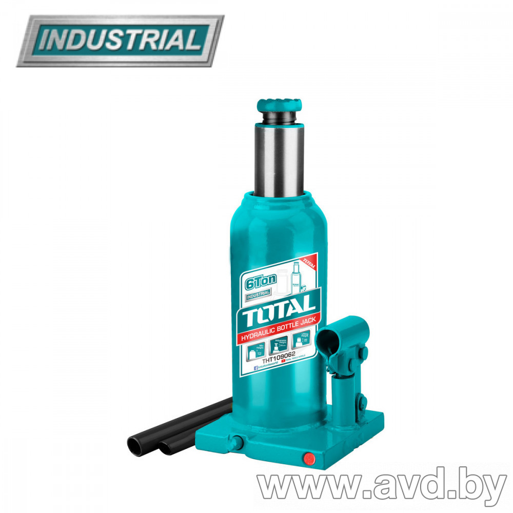 Купить Домкраты Total Бутылочный 6т (THT109062)  в Минске.