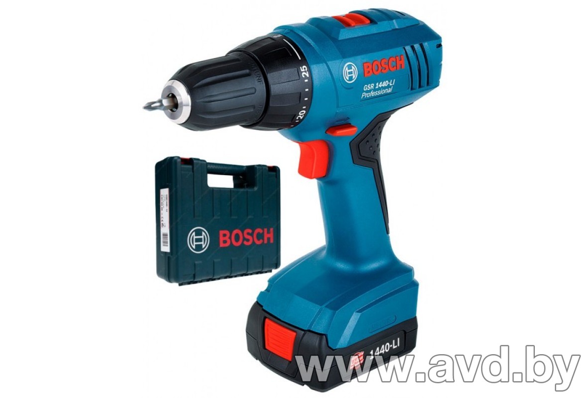 Купить Электродрели и дрели-шуруповерты Bosch Дрель-шуруповерт GSR 1440-LI Professional (06019A8405)  в Минске.