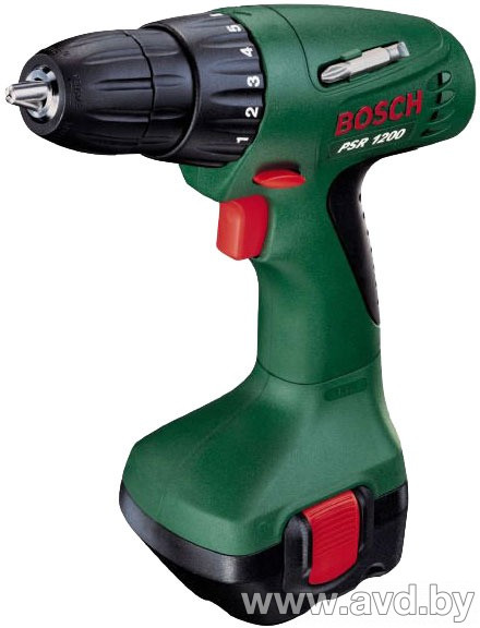 Купить Электродрели и дрели-шуруповерты Bosch Дрель-шуруповерт PSR 1200 (0603944508) в Минске.
