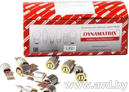 Купить Лампы автомобильные Dynamatrix W2.1x9.5d DB921LED 10шт  в Минске.