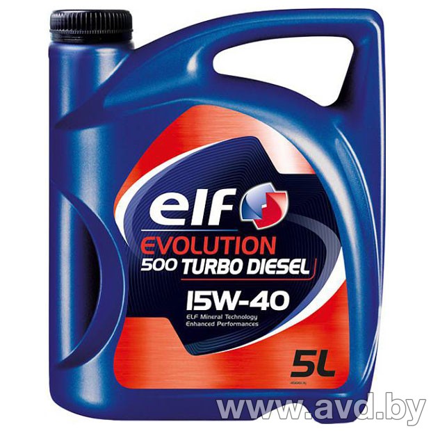 Купить Моторное масло Elf EVOLUTION 500 TURBO DIESEL 15W-40 5л в Минске.