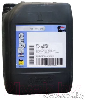 Купить Моторное масло Eni i-Sigma Special TMS 10W-40 20л в Минске.