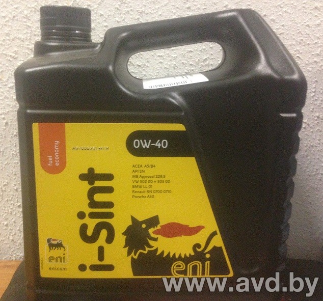 Купить Моторное масло Eni i-Sint 0W-40 5л в Минске.