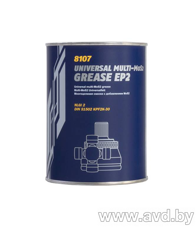 Купить Автокосметика и аксессуары Mannol EP-2 Universal Multi MoS2 Grease 800г  в Минске.