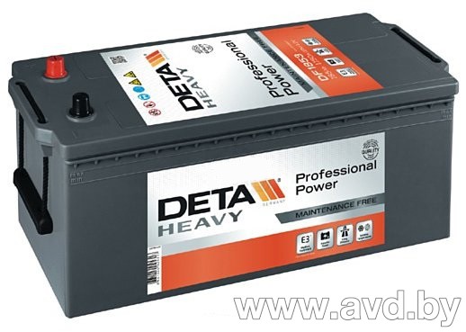 Купить Автомобильные аккумуляторы DETA Expert HVR PRO DE2353 (235 А·ч) в Минске.