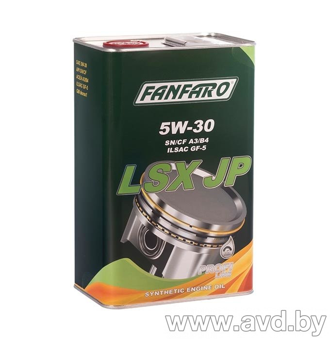 Купить Моторное масло Fanfaro LSX JP 5W-30 ME 4л в Минске.
