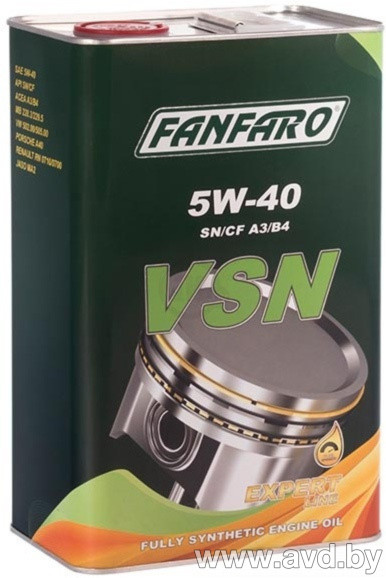 Купить Моторное масло Fanfaro VSN 5W-40 1л в Минске.