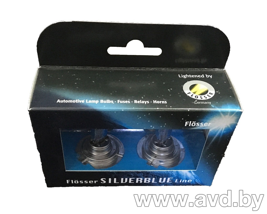 Купить Лампы автомобильные Flosser H7 12V 70W PX26d Silberblau 4300K 2шт [2070670]  в Минске.