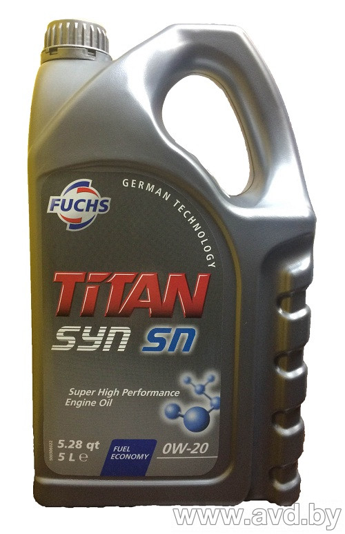 Купить Моторное масло Fuchs Titan Syn SN 0W-20 5л в Минске.
