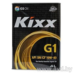 Купить Моторное масло Kixx G1 10W-40 SN/CF 4л  в Минске.