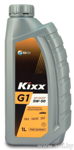 Купить Моторное масло Kixx G1 SN PLUS 5W-50 1л  в Минске.