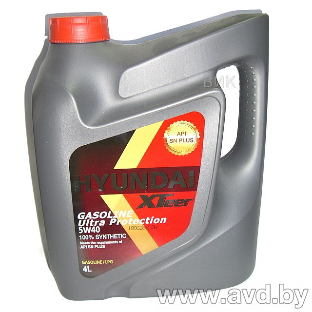 Купить Моторное масло Hyundai Xteer Gasoline Ultra Protection 5W-40 4л  в Минске.