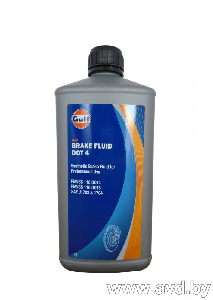 Купить Тормозная жидкость Gulf Brake Fluid DOT 4 1л  в Минске.