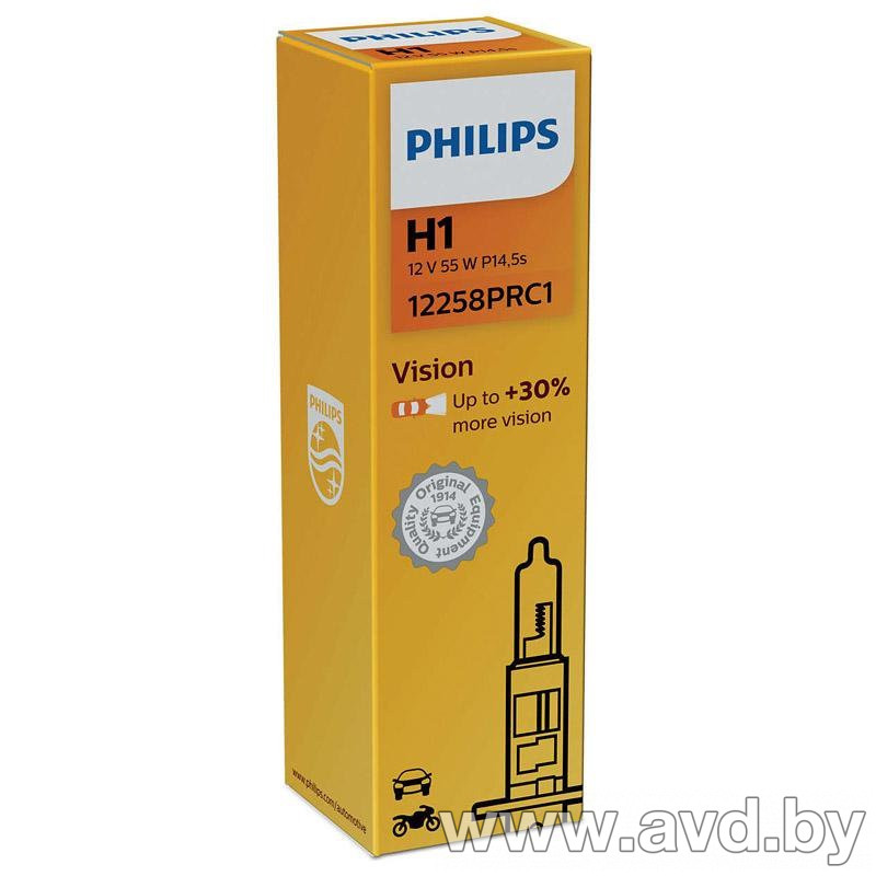 Купить Лампы автомобильные Philips H1 Premium (12258PR) 1шт  в Минске.