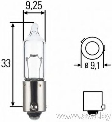 Купить Лампы автомобильные Philips H21W 24V 1шт (24356CP)  в Минске.