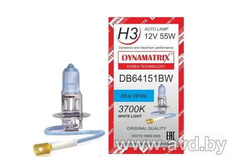 Купить Лампы автомобильные Dynamatrix H3 DB64151BW 1шт  в Минске.