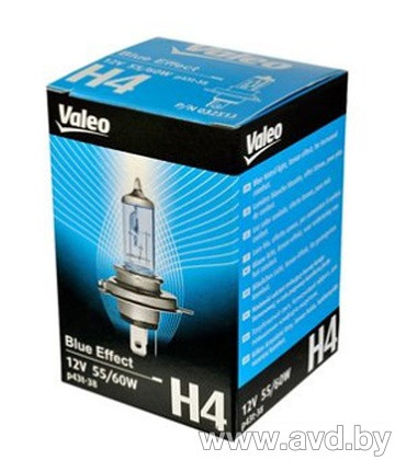 Купить Лампы автомобильные Valeo H4 Blue Effect 2шт [32610]  в Минске.