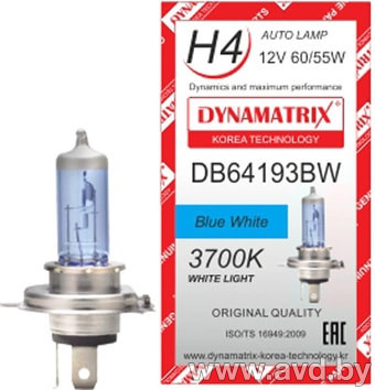 Купить Лампы автомобильные Dynamatrix H4 DB64193BW 1шт  в Минске.