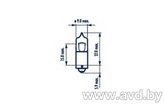 Купить Лампы автомобильные Philips H5W 1шт (12023CP)  в Минске.