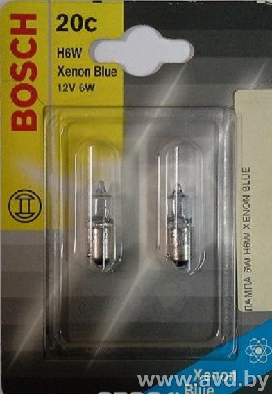 Купить Лампы автомобильные Bosch H6W Xenon Blue 2шт (1987301036) в Минске.