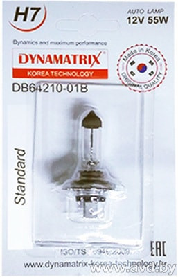 Купить Лампы автомобильные Dynamatrix H7 DB64210-01B 1шт  в Минске.