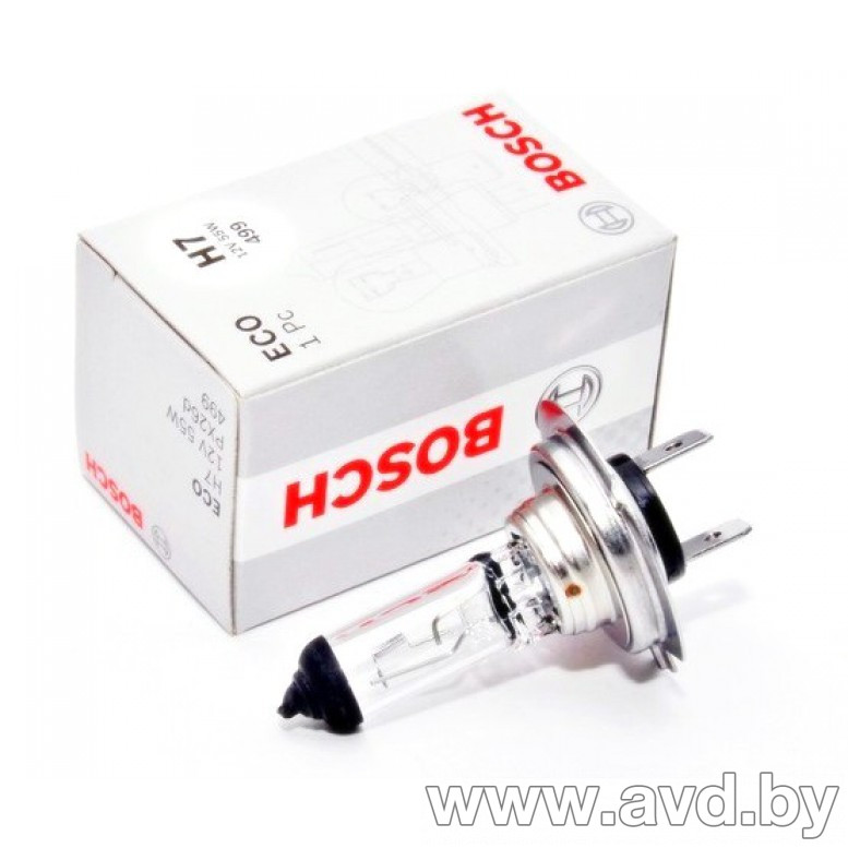 Купить Лампы автомобильные Bosch H7 ECO 1шт (1987302804) в Минске.