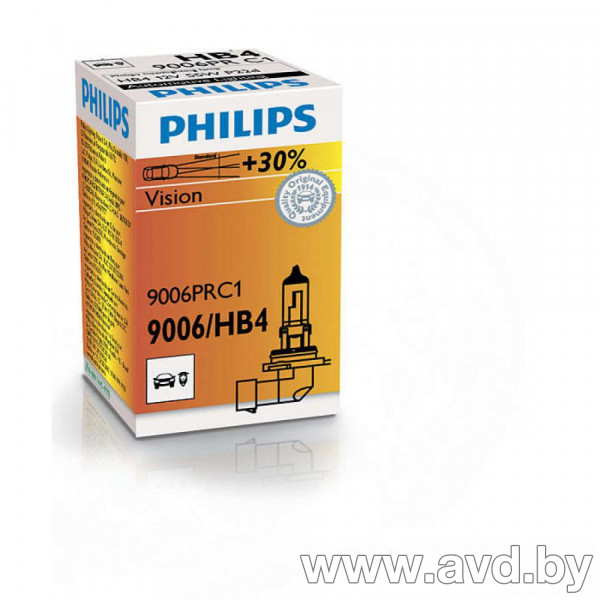 Купить Лампы автомобильные Philips HB4 Premium plus 30% 1шт (9006PRB1) в Минске.