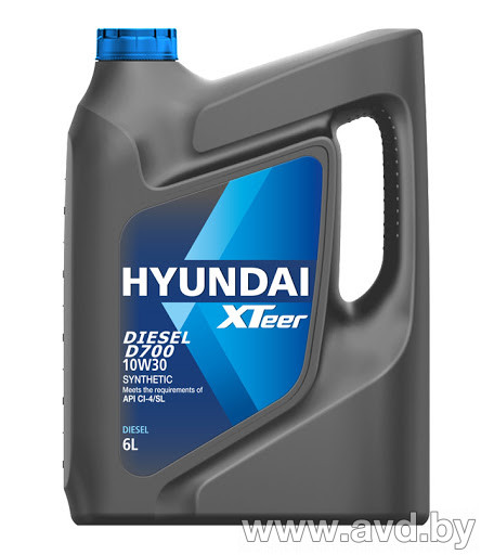 Купить Моторное масло Hyundai Xteer Diesel D700 10W-30 6л  в Минске.