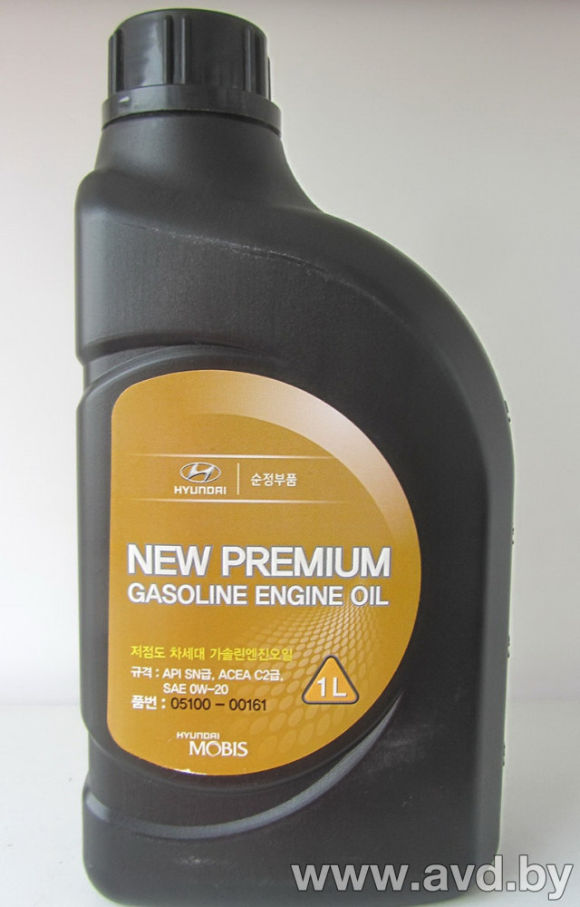 Купить Моторное масло Hyundai/KIA NEW Premium Gasoline 0W-20 1л  в Минске.