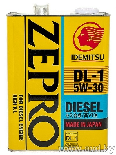 Купить Моторное масло Idemitsu Zepro Diesel 5W-30 4л  в Минске.