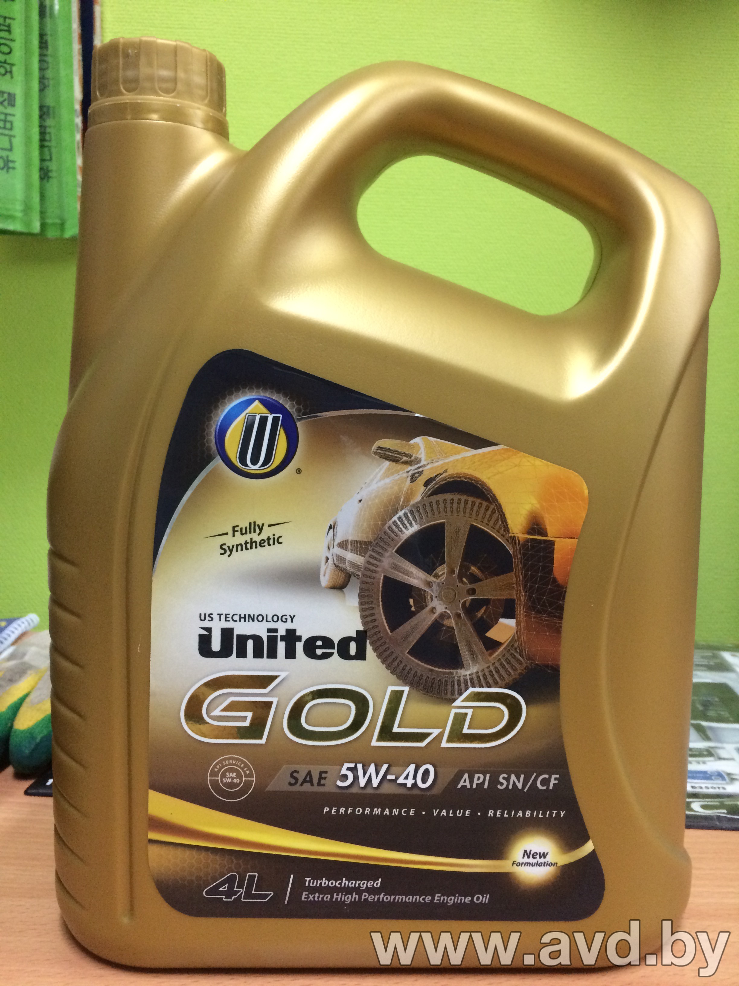 Купить Моторное масло United Oil Gold 5W-40 4л  в Минске.